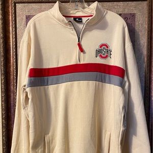 Ohio State Buckeyes Colosseum Activities Quarter-Zip Jacket -XL Cream